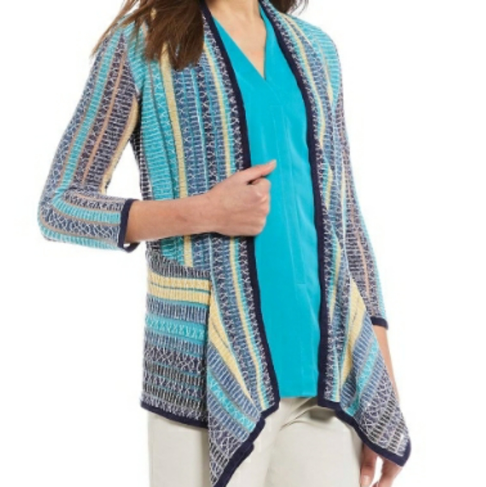 Zozo sweater striped cardigan small